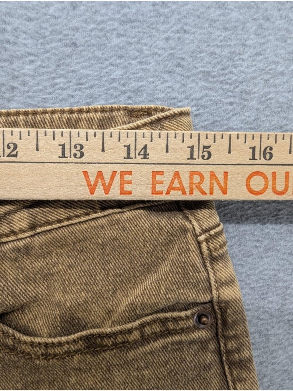 Fashion Nova Cargo Skinny Jeans Juniors 7 Brown Med Wash Mid Rise Stretch Denim - Picture 4 of 13
